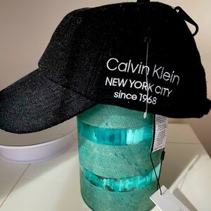 Authentic Calvin Klein cap hat baseball visor wool fall spring NEW OS adjustable